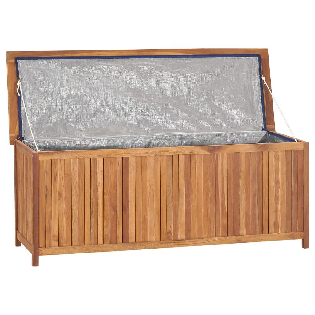 Image of Garden Storage Box 591"x197"x228" Solid Teak Wood