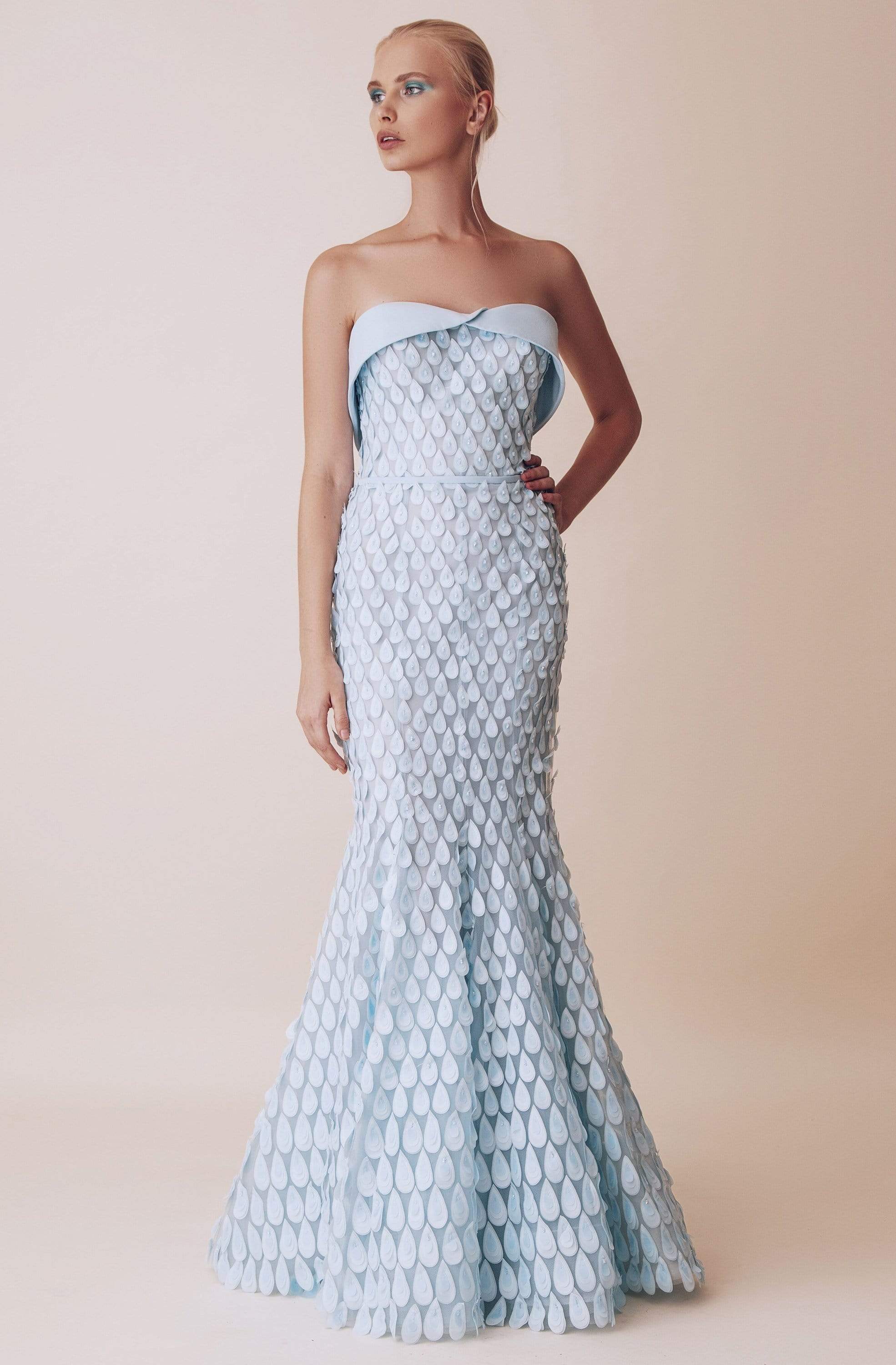 Image of Gatti Nolli Couture - OP-4954 Teardrop Strapless Mermaid Evening Gown