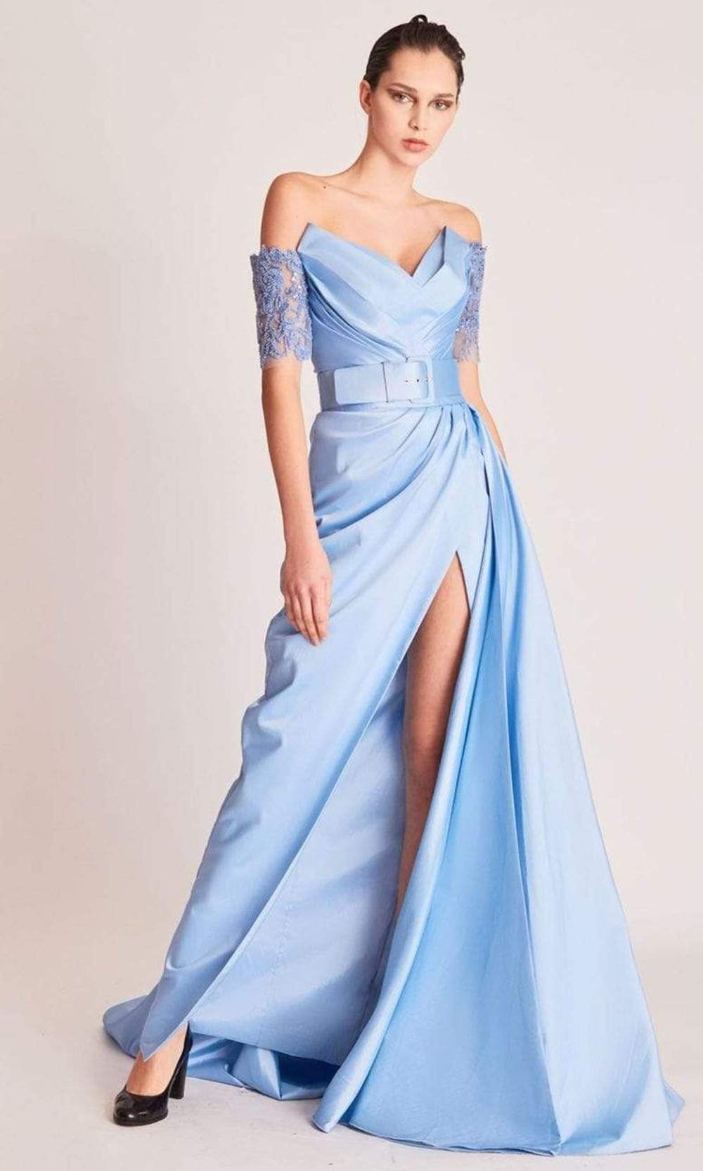Image of Gatti Nolli Couture - OP5705 Sweetheart Slit A-Line Gown