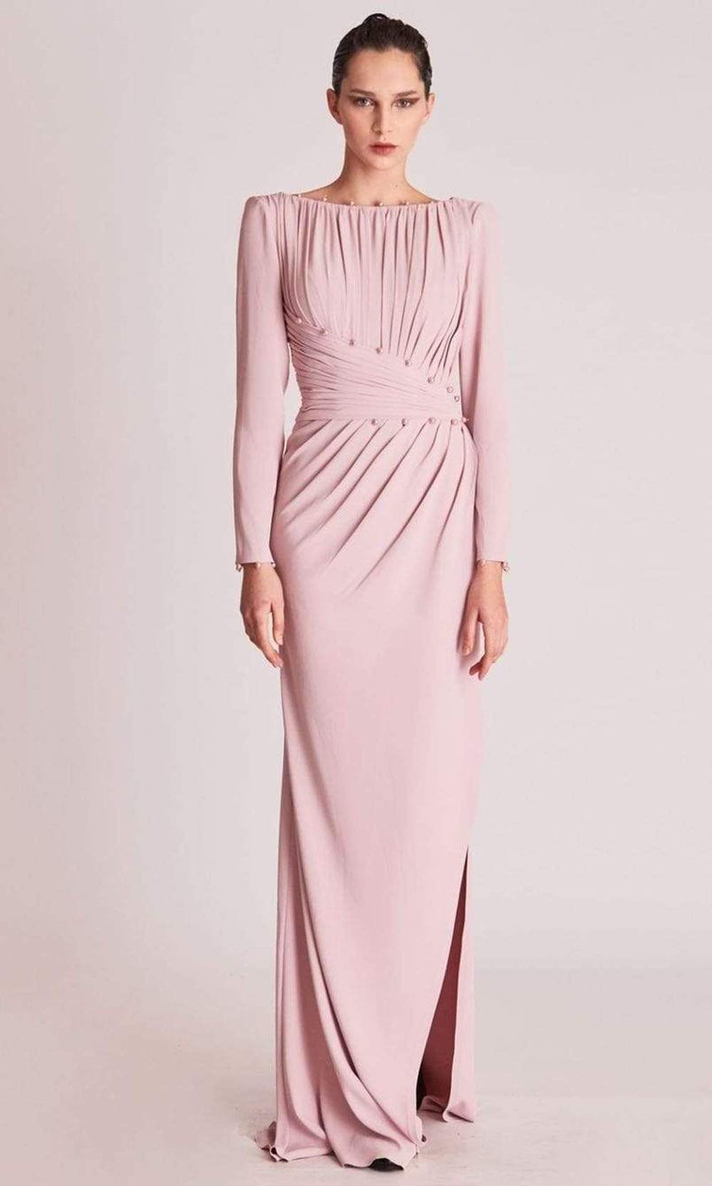 Image of Gatti Nolli Couture - OP5792 Square Mid-Back Modest Long Dress