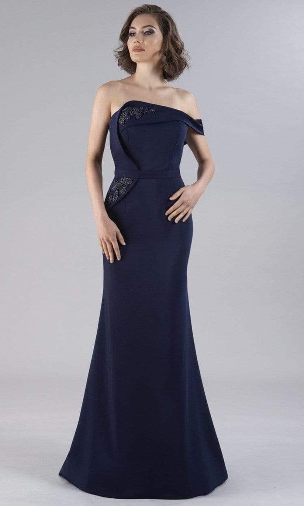 Image of Gia Franco - 12107 Off Shoulder Beaded Evening Gown