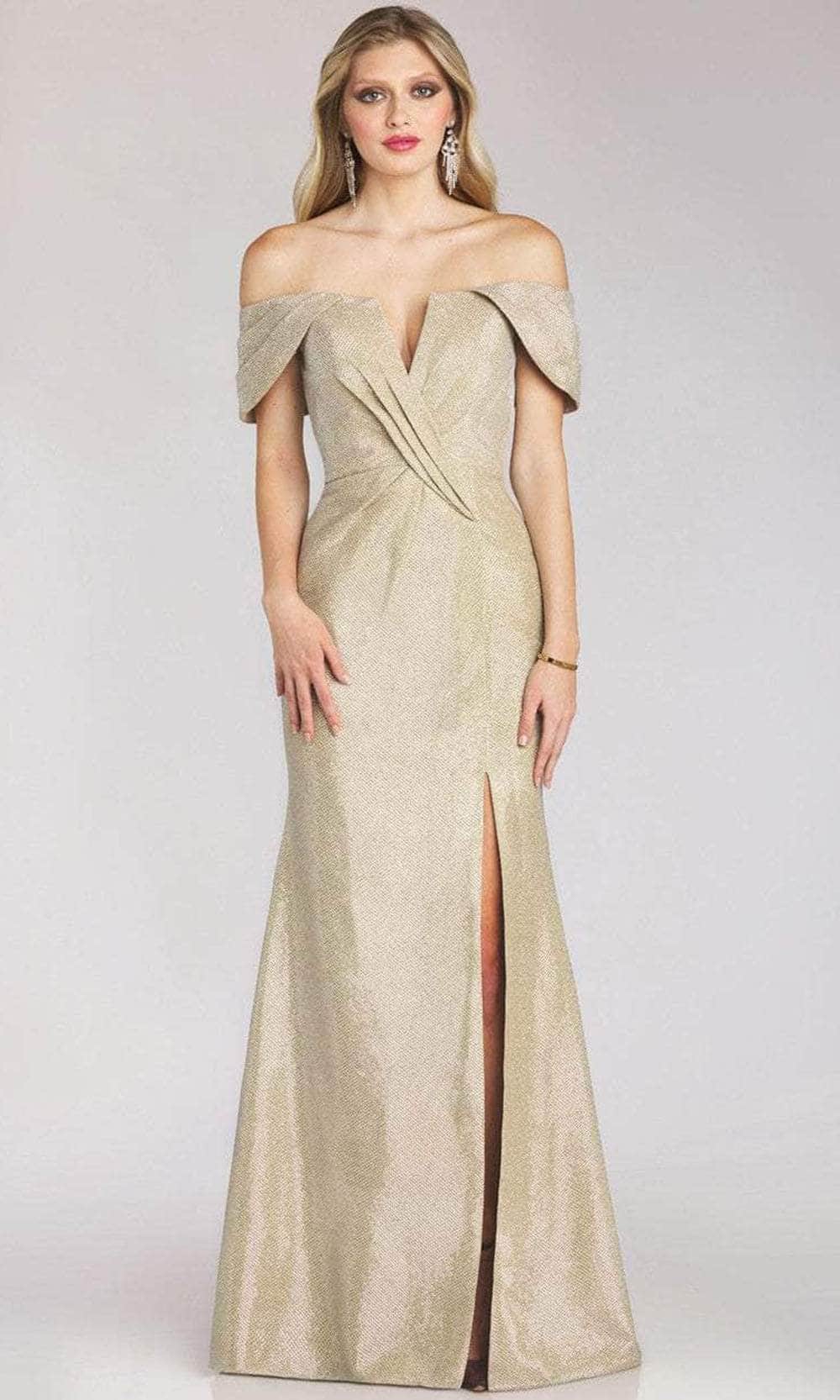 Image of Gia Franco 12155 - Cross Midriff Evening Dress