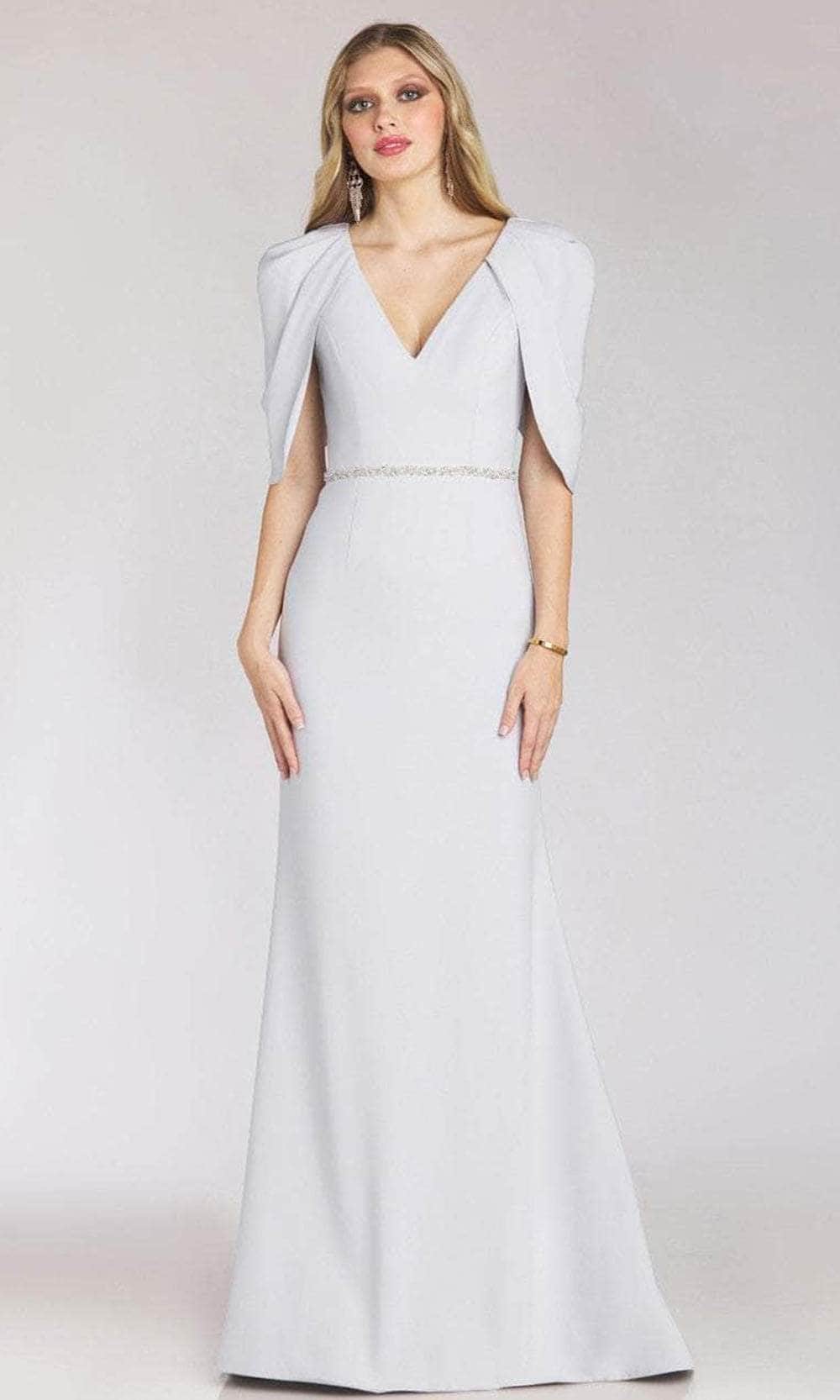 Image of Gia Franco 12215 - Draped V-Neck Evening Dress