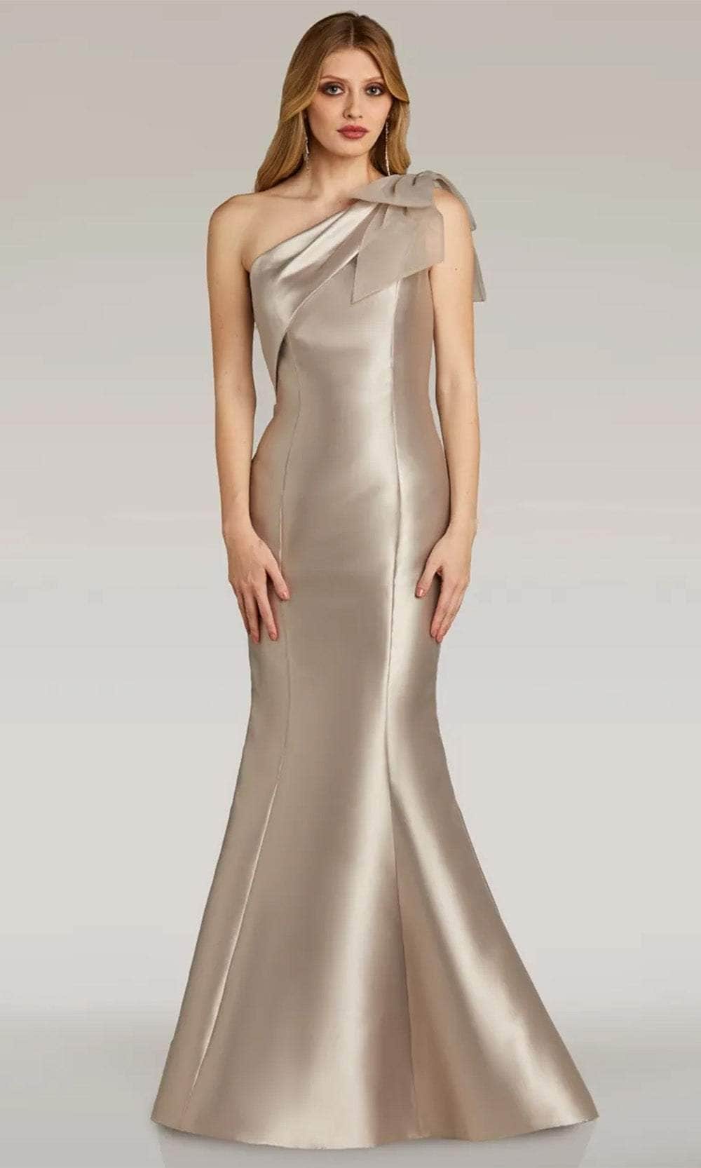 Image of Gia Franco 12316 - Asymmetrical Neck Evening Dress