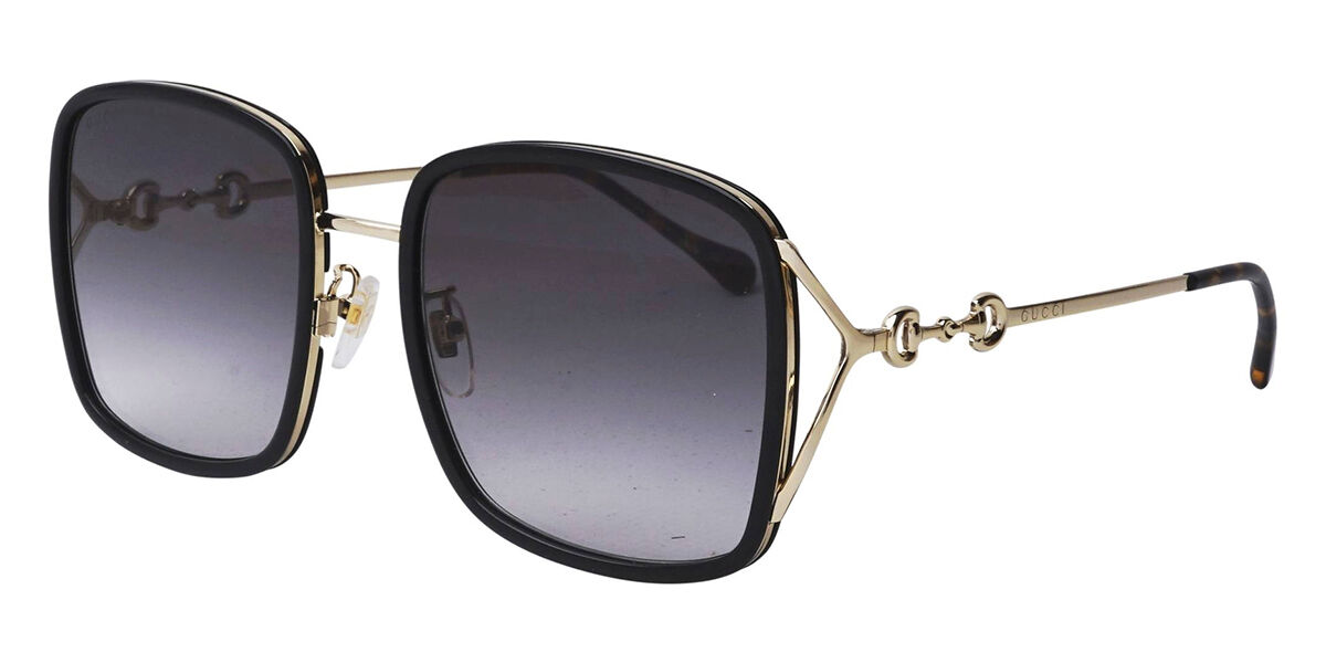 Image of Gucci GG1016SK Formato Asiático 001 Óculos de Sol Pretos Feminino BRLPT