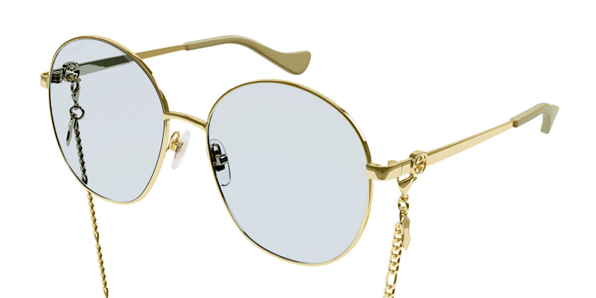 Image of Gucci GG1090SA Formato Asiático 004 Óculos de Sol Dourados Feminino BRLPT