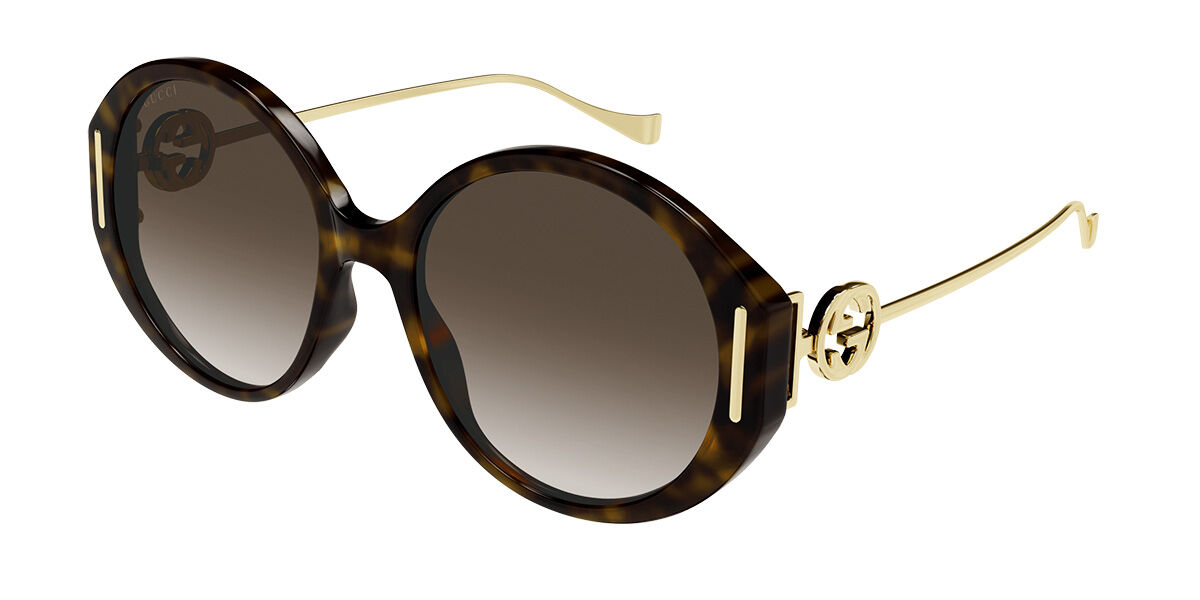 Image of Gucci GG1202SK Formato Asiático 003 Óculos de Sol Tortoiseshell Feminino BRLPT