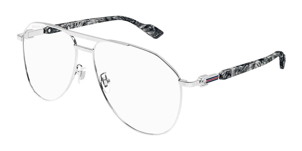 Image of Gucci GG1220S 006 Óculos de Grau Prata Masculino PRT