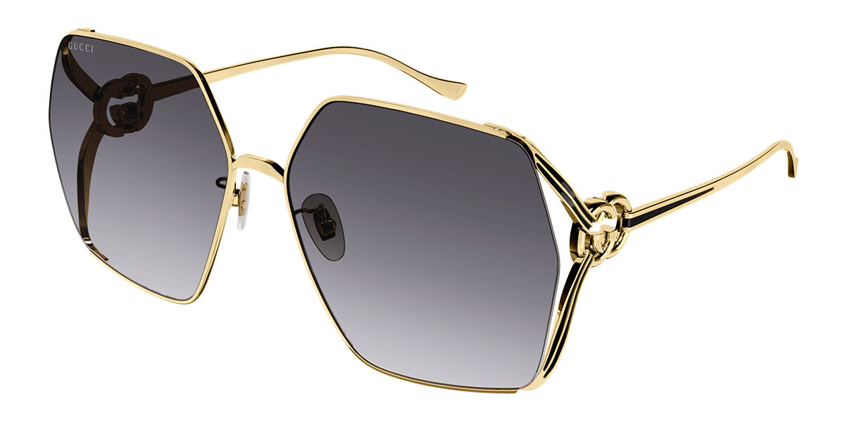 Image of Gucci GG1322SA Formato Asiático 001 Óculos de Sol Dourados Feminino BRLPT