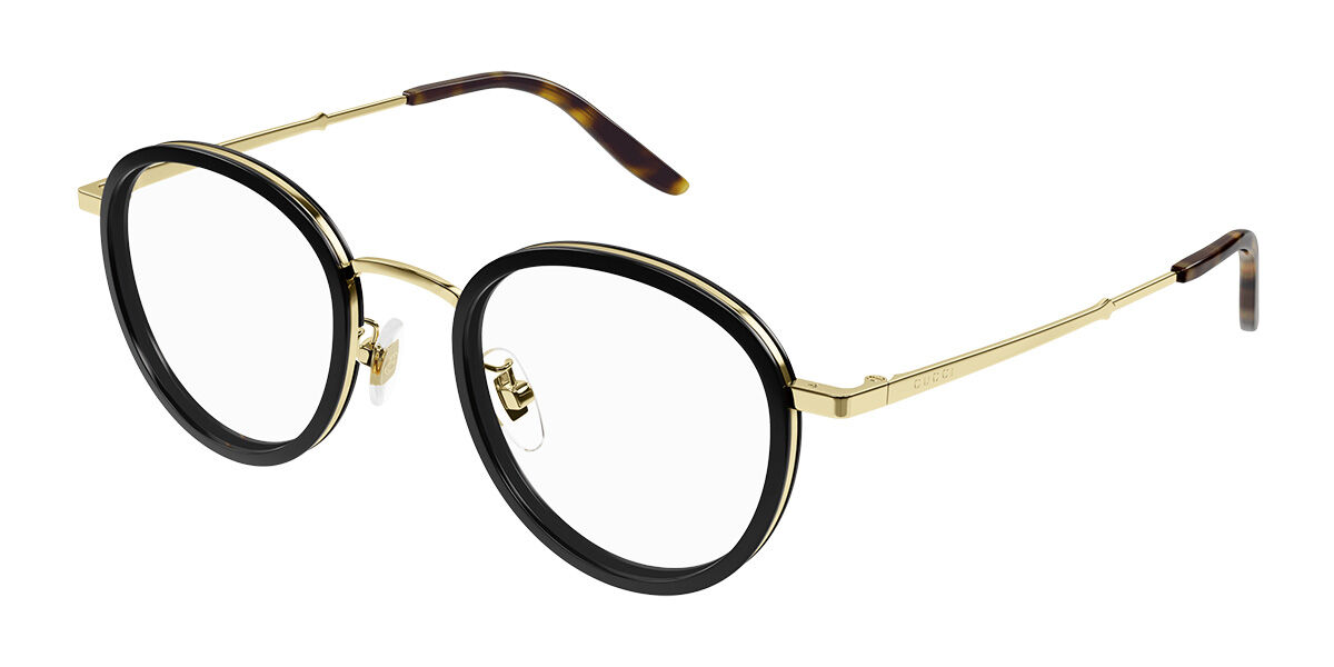 Image of Gucci GG1357OJ Formato Asiático 001 Óculos de Grau Dourados Masculino BRLPT