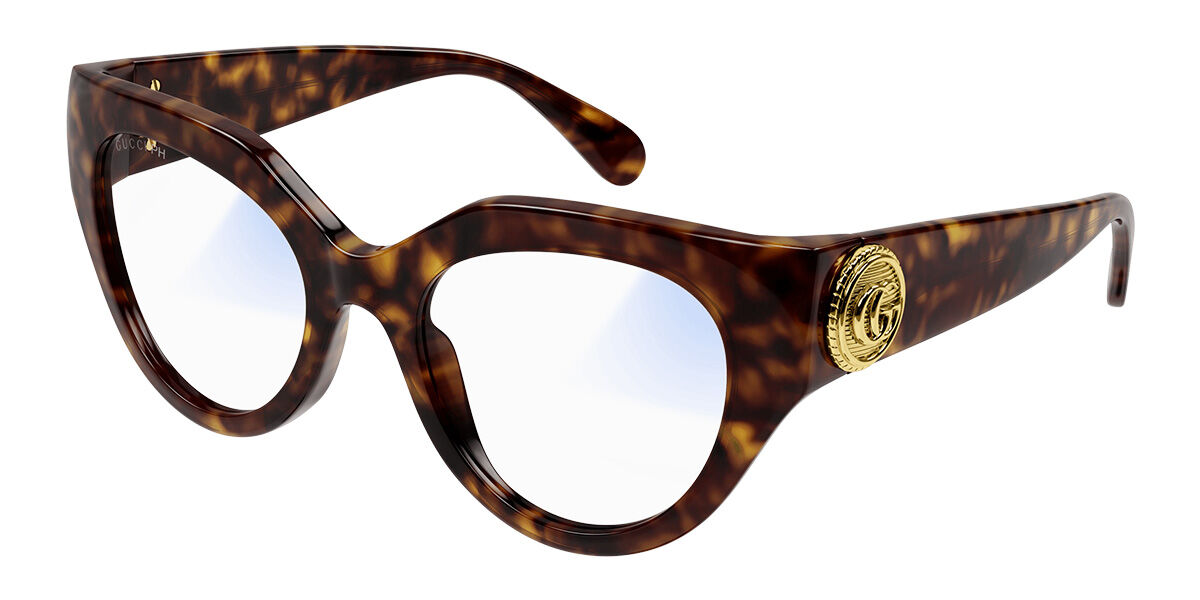 Image of Gucci GG1408S Azuis-Light Block 005 Óculos de Grau Tortoiseshell Feminino BRLPT