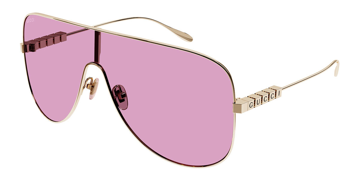 Image of Gucci GG1436S 004 99 Lunettes De Soleil Femme Dorées FR