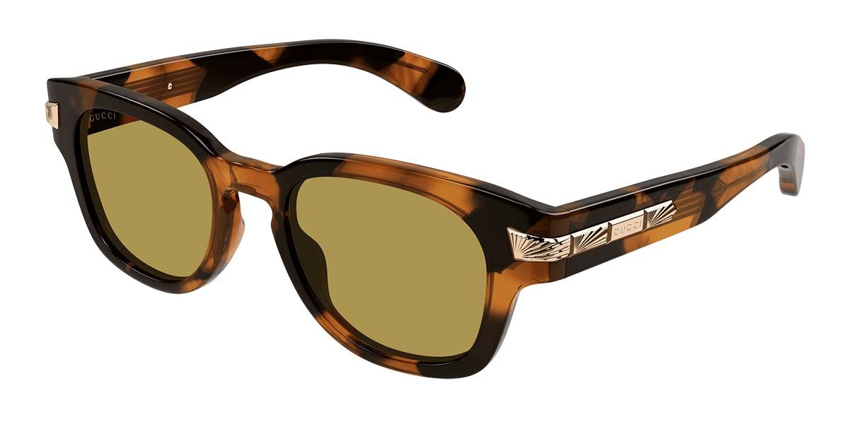 Image of Gucci GG1518S 003 51 Lunettes De Soleil Homme Tortoiseshell FR