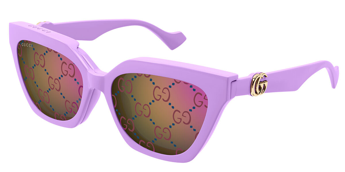 Image of Gucci GG1542S With Clip-On 002 Óculos de Grau Purple Feminino PRT