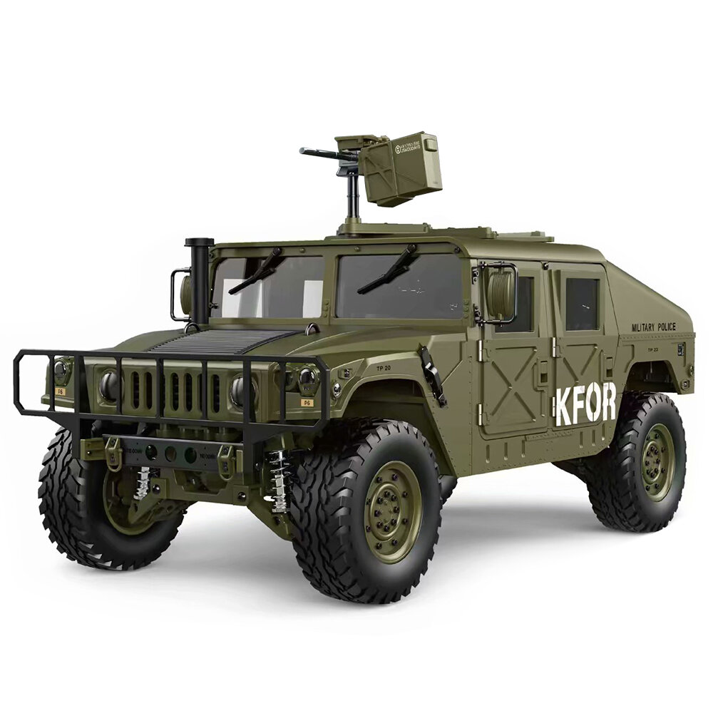 Image of HG P408 Standard 1/10 24G 4WD 16CH 30km/h RC Model Car US4X4 Military Vehicle Truck without Battery Charger