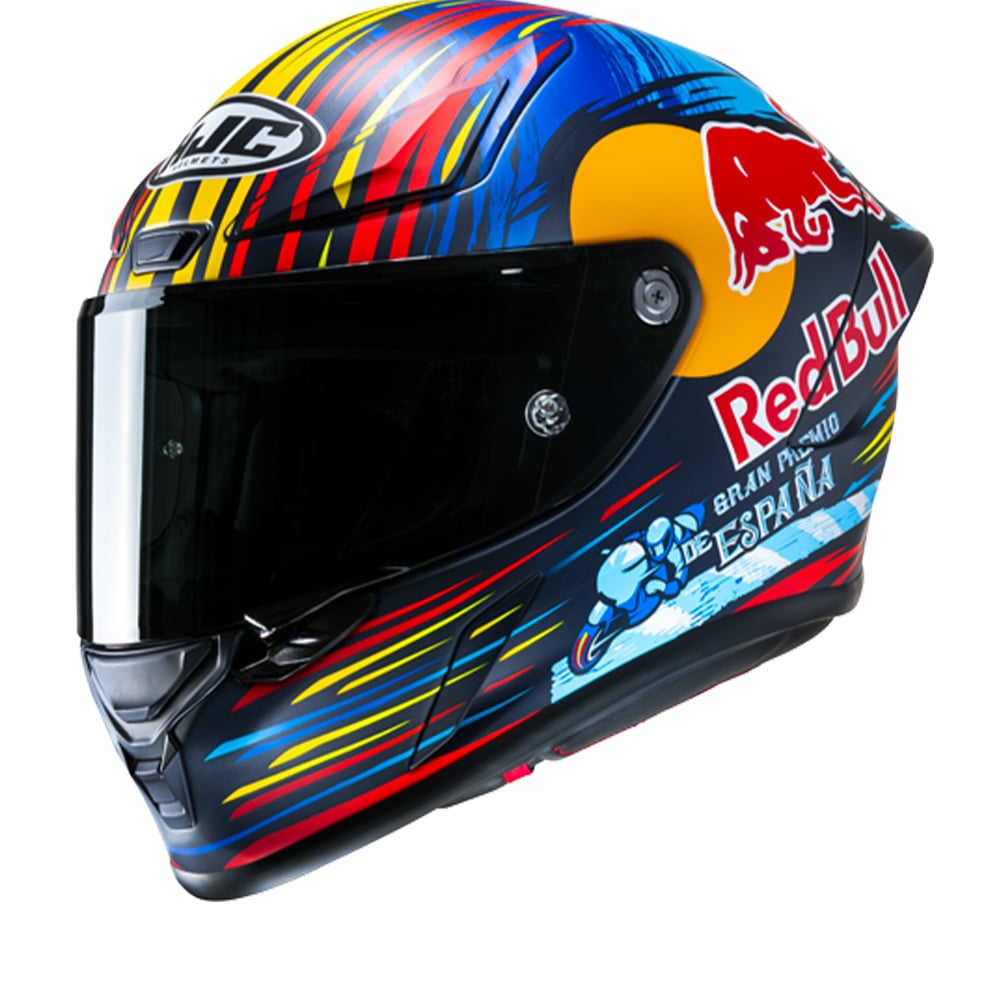 Image of HJC RPHA 1 Jerez Red Bull Blue Red Full Face Helmet Size 2XL EN