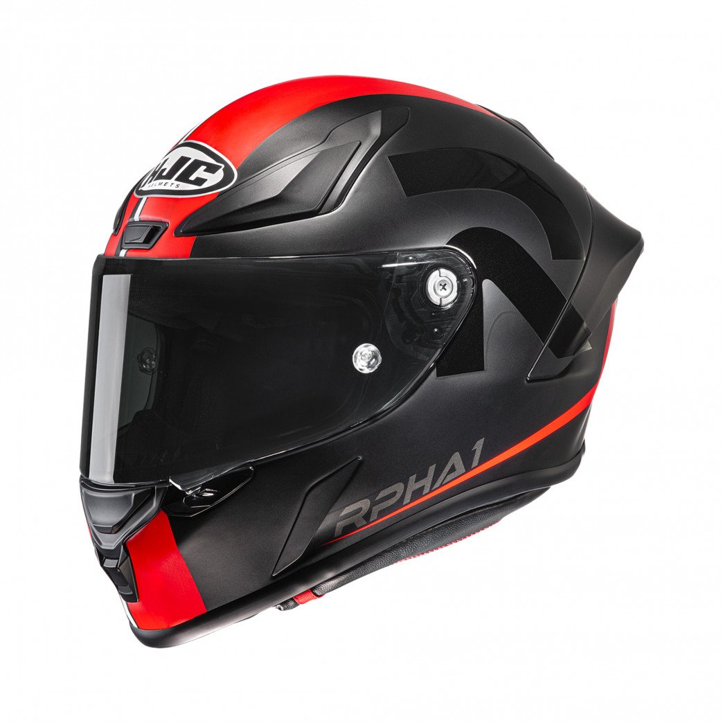 Image of HJC RPHA 1 Senin Black Red Mc1Sf Full Face Helmet Size 2XL EN