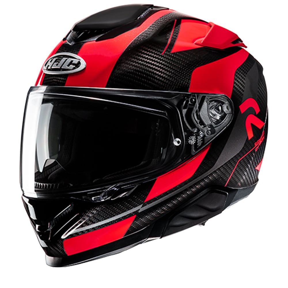 Image of HJC RPHA 71 Carbon Hamil Black Red Full Face Helmet Size L ID 8804269474747
