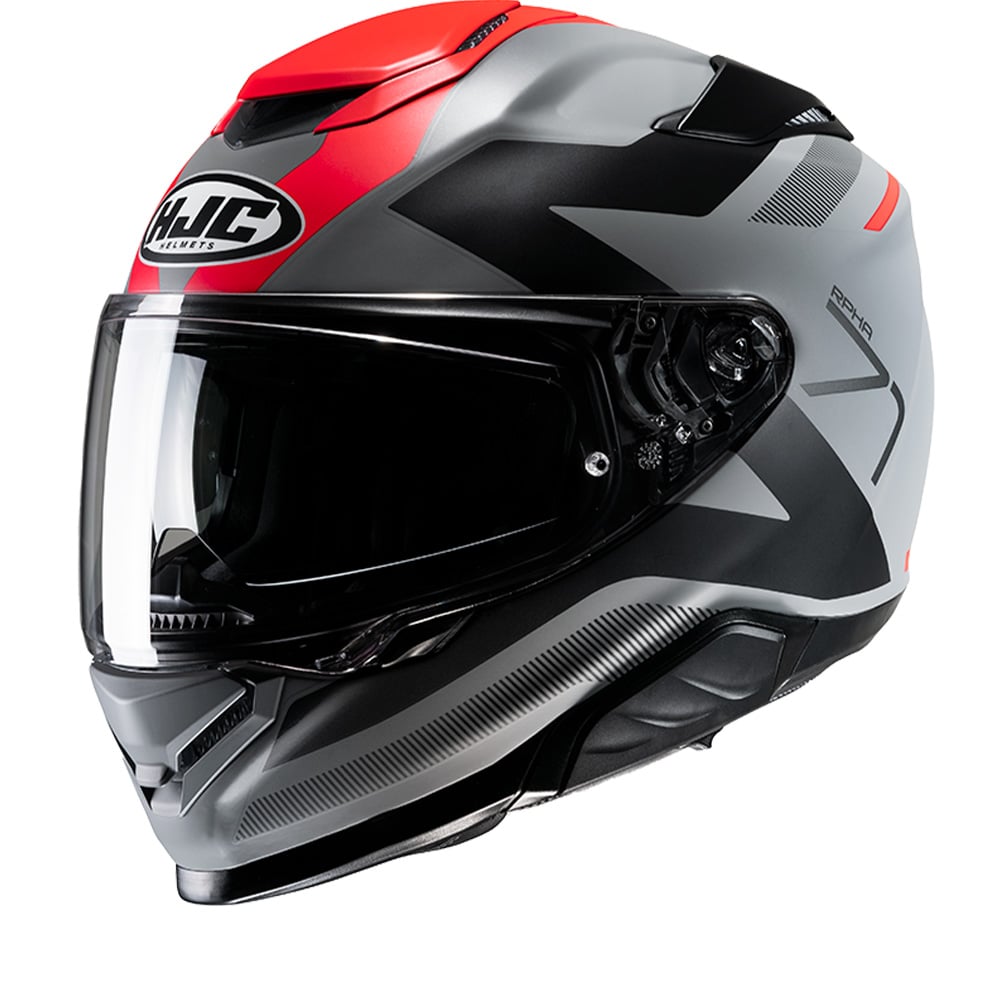 Image of HJC RPHA 71 Pinna Grey Red Mc1Sf Full Face Helmet Talla S