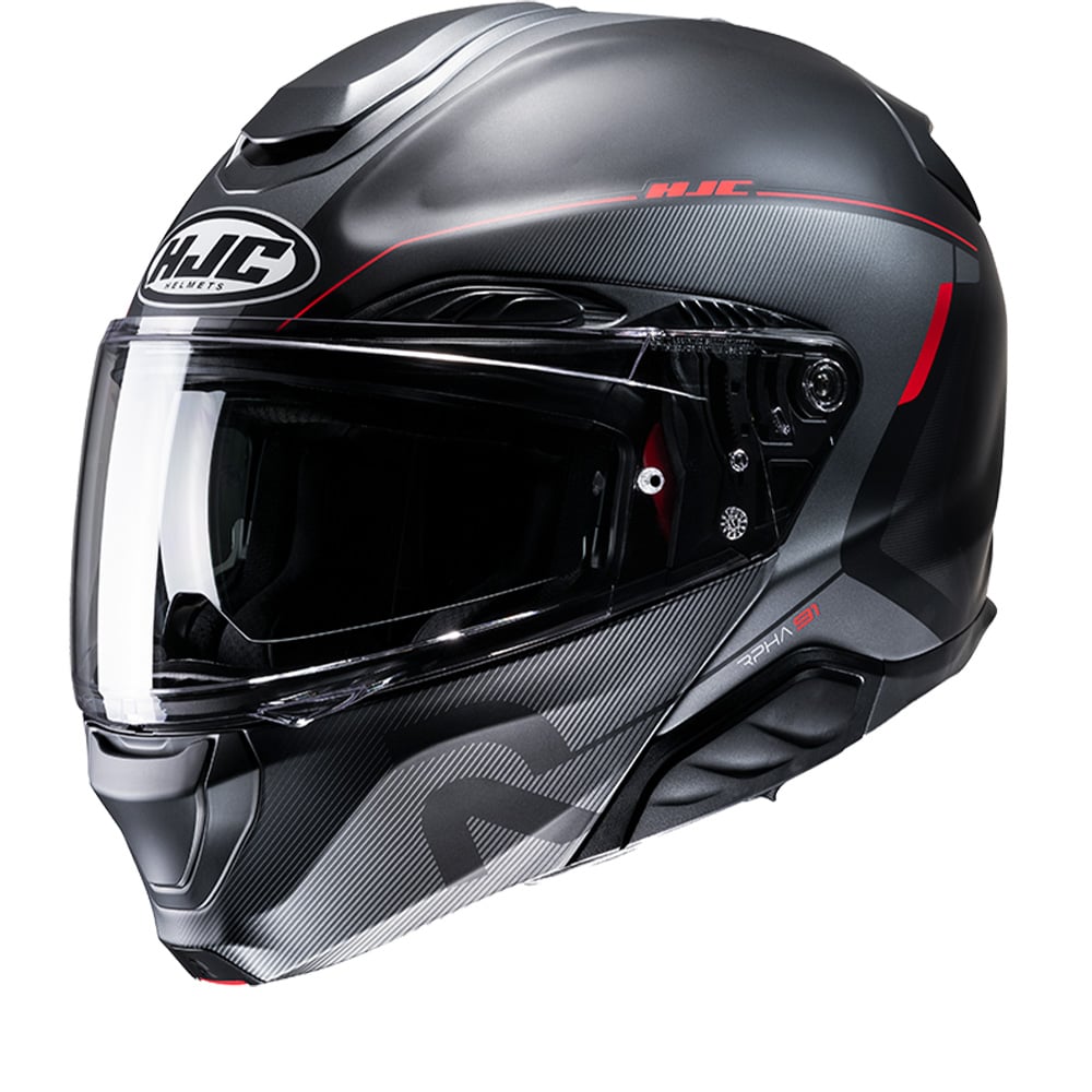 Image of HJC RPHA 91 Combust Black Red MC1SF Modular Helmet Size 2XL ID 8804269391846