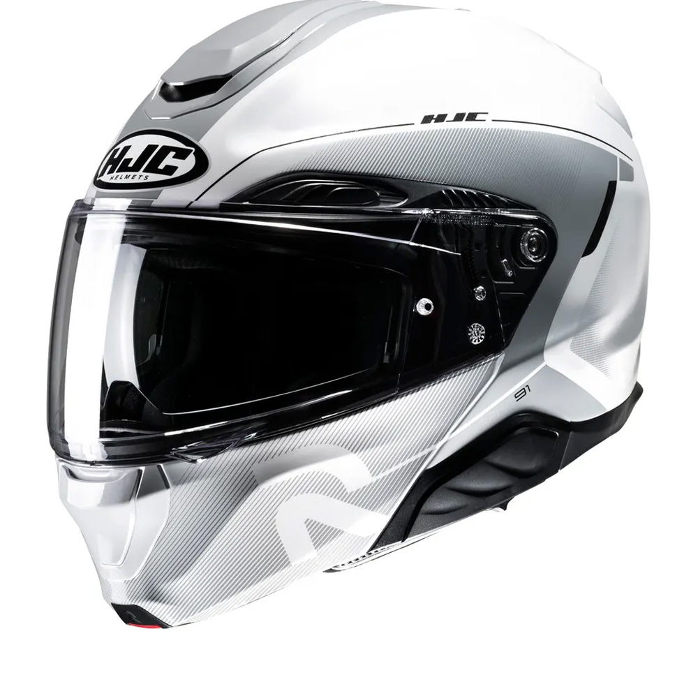 Image of HJC RPHA 91 Combust White Grey Mc10 Modular Helmets Talla S