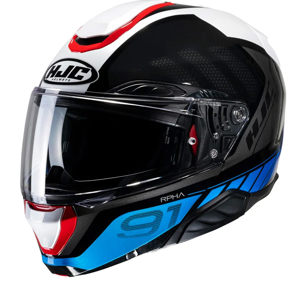 Image of HJC RPHA 91 Rafino Black Blue Mc21 Modular Helmets Size L EN