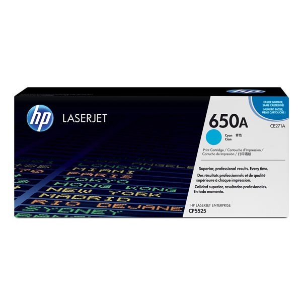 Image of HP 650A CE271A azuriu (cyan) toner original RO ID 15447