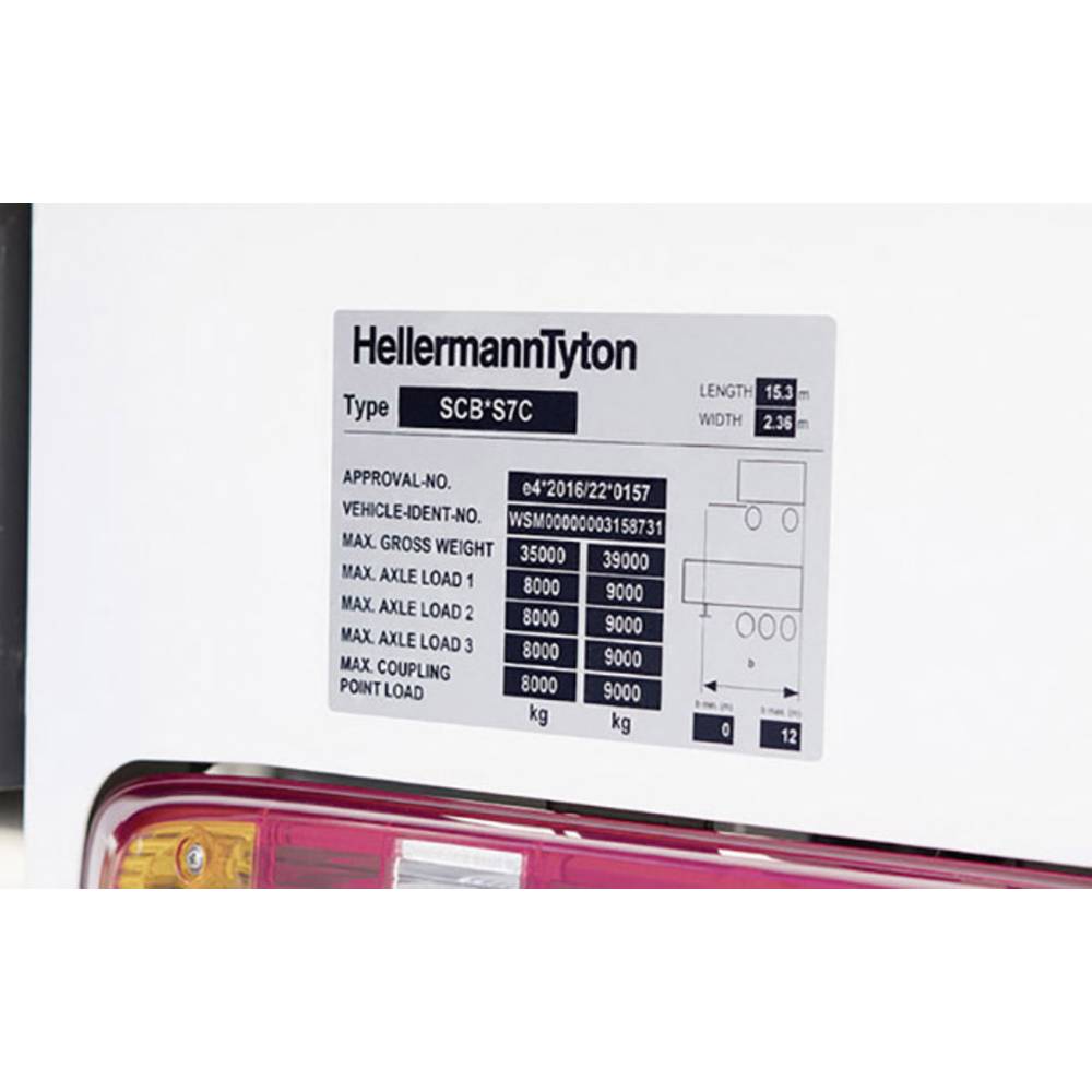 Image of HellermannTyton 596-40951 TAG101-160TD1-951 SET-951-ML Laser printer label