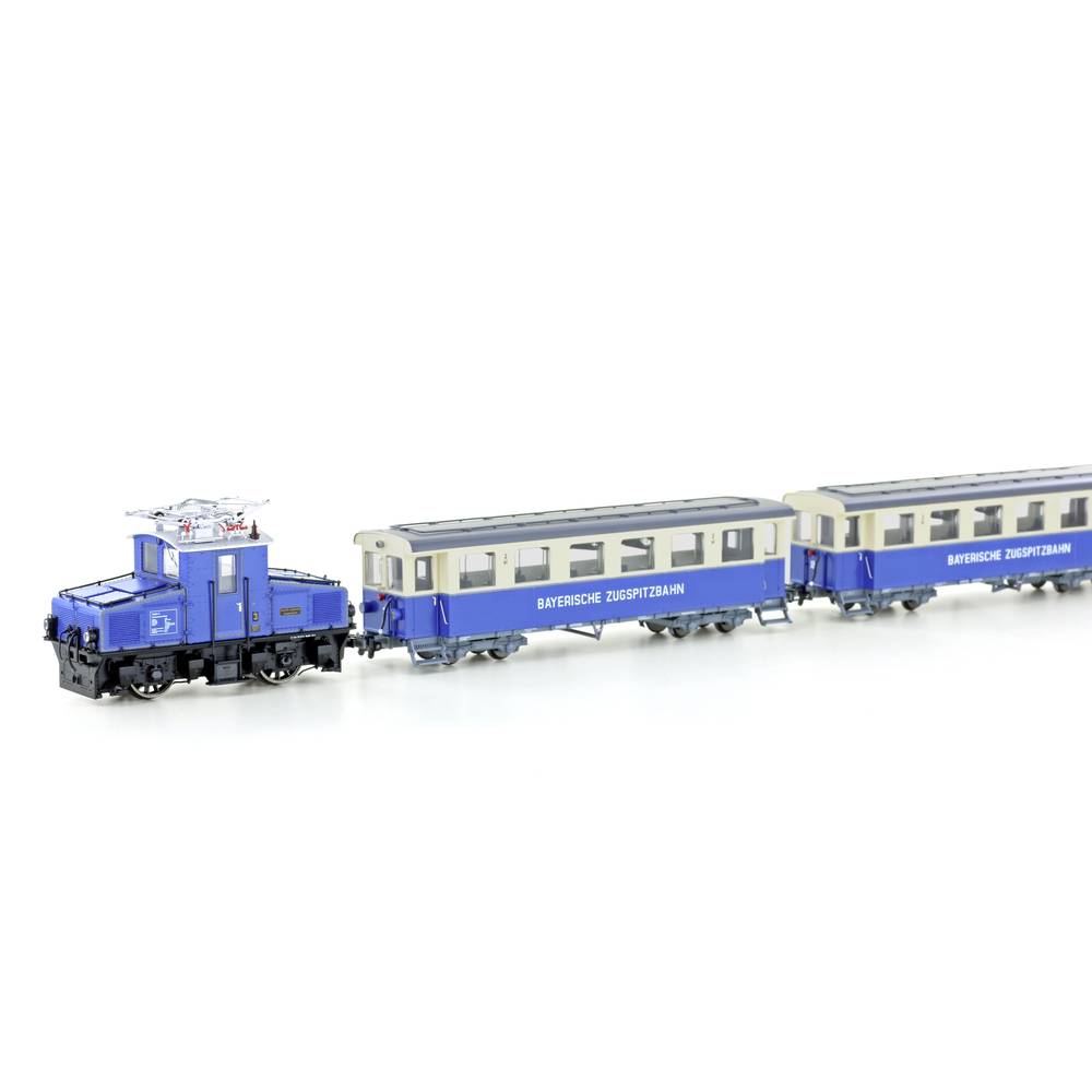 Image of Hobbytrain H43105 H0m train Spitz train valley locomotive with 2 passenger carriages