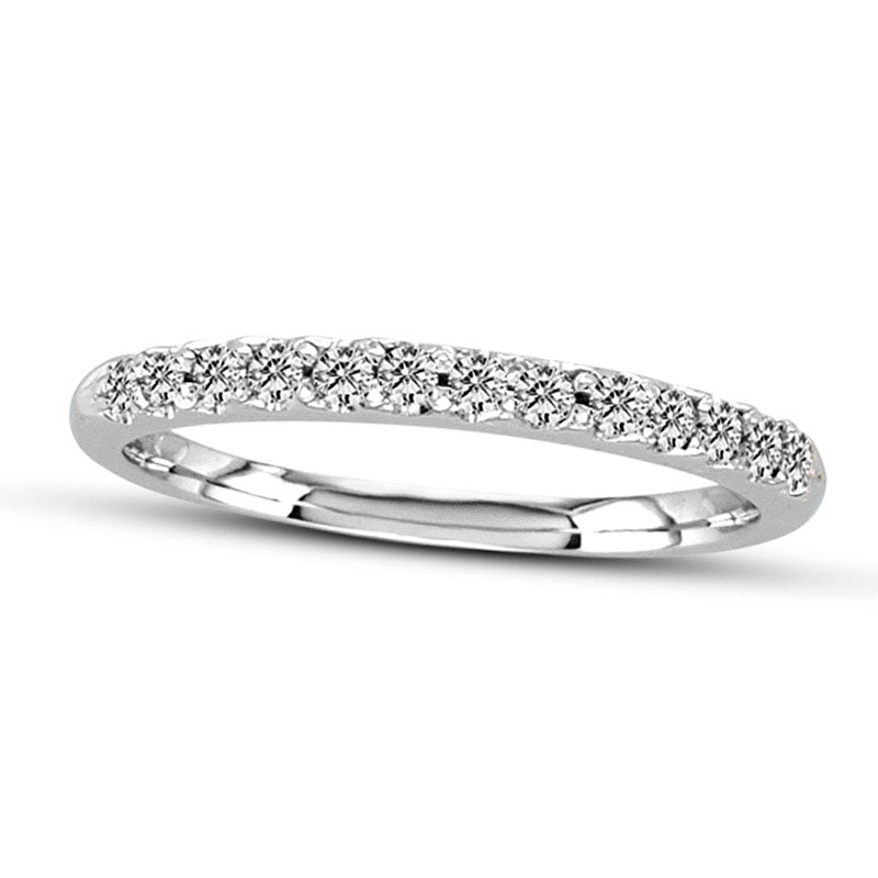 Image of ID 1 020 CT TW Natural Diamond Wedding Band in Solid 14K White Gold (I/SI2)