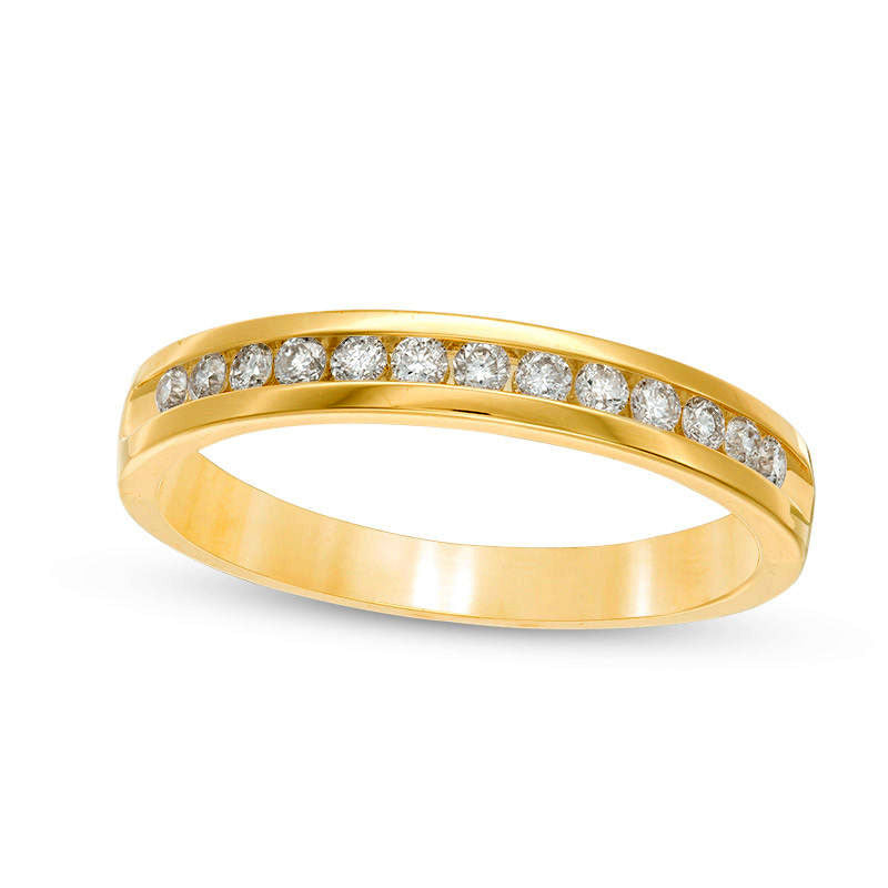 Image of ID 1 025 CT TW Natural Diamond Channel Band in Solid 14K Gold