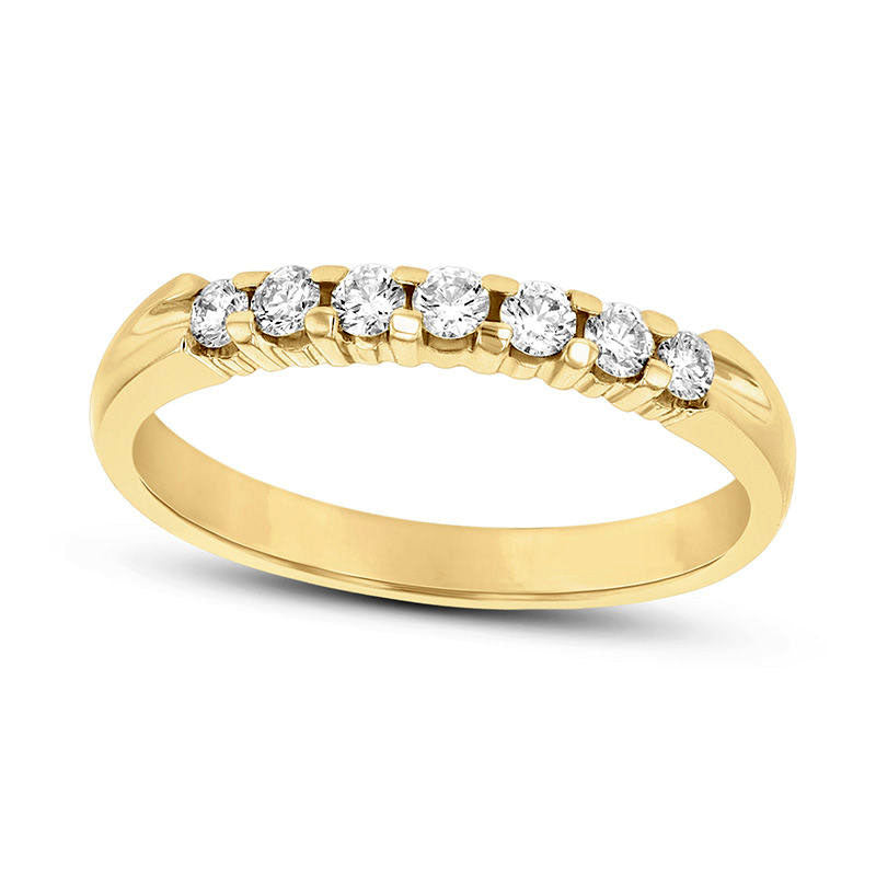 Image of ID 1 025 CT TW Natural Diamond Seven Stone Anniversary Band in Solid 14K Gold