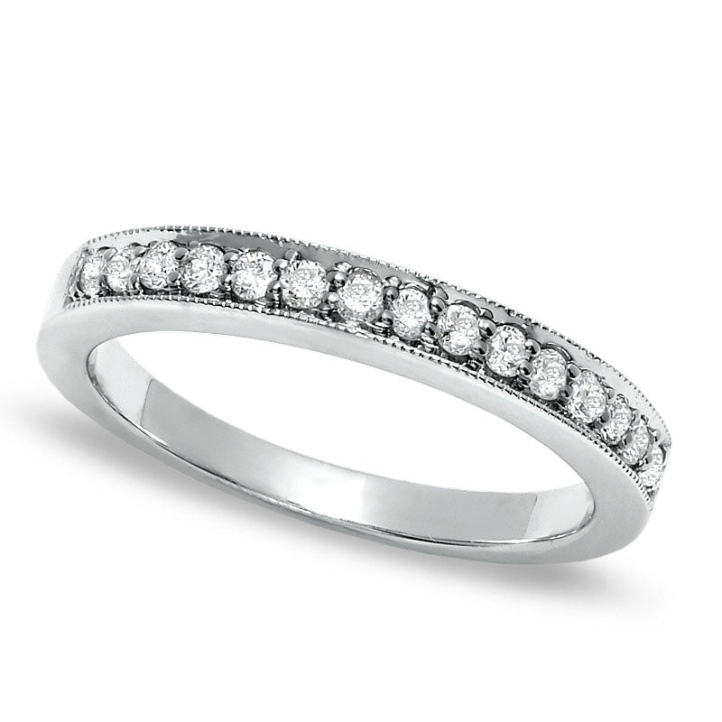 Image of ID 1 025 CT TW Natural Diamond Stackable Band in Solid 14K White Gold
