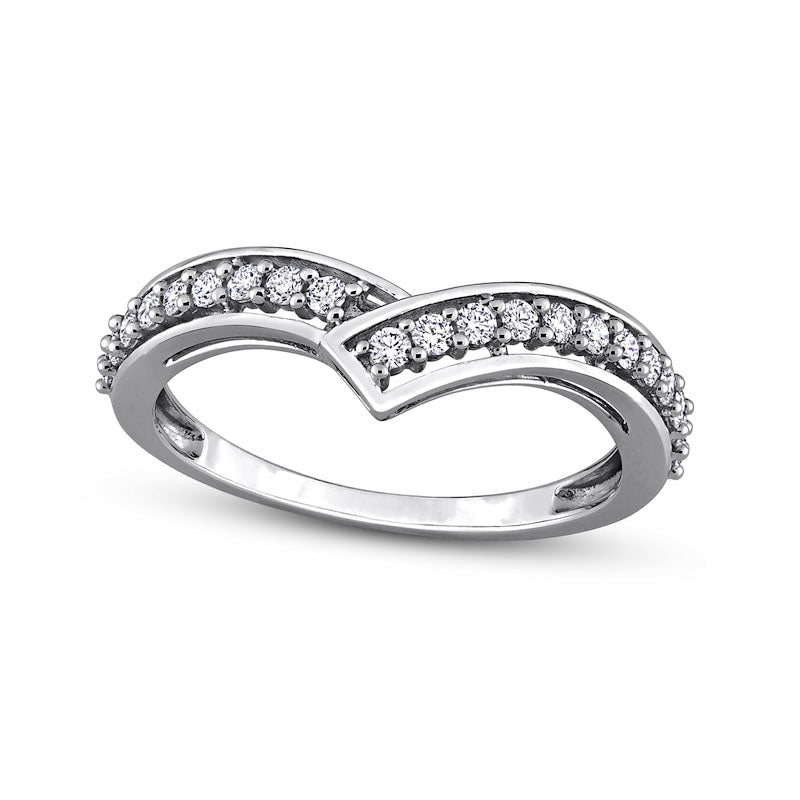 Image of ID 1 033 CT TW Natural Diamond Bypass Contour Anniversary Band in Solid 10K White Gold