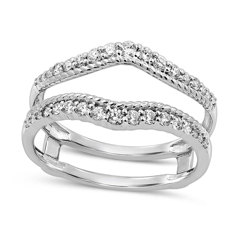 Image of ID 1 038 CT TW Natural Clarity Enhanced Diamond Marquise Solitaire Enhancer in Solid 14K White Gold