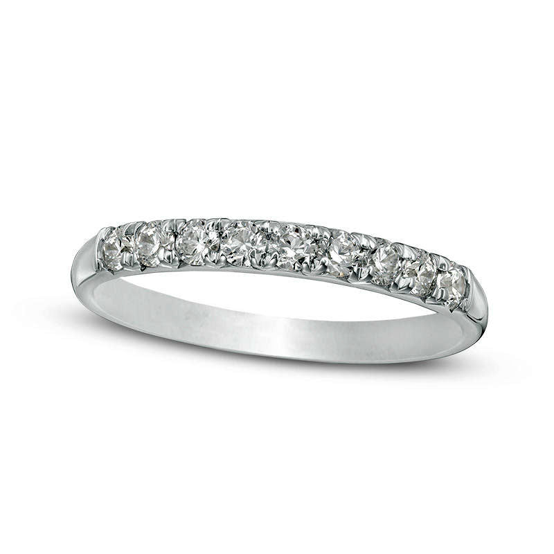 Image of ID 1 038 CT TW Natural Diamond Nine Stone Anniversary Band in Solid 10K White Gold