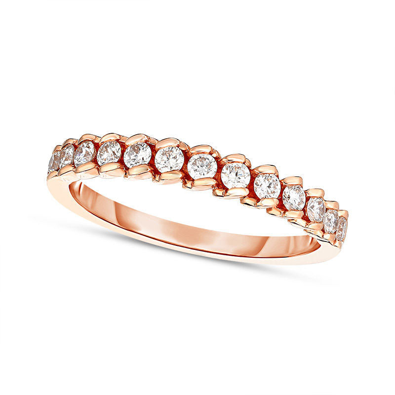 Image of ID 1 038 CT TW Natural Diamond Stackable Band in Solid 10K Rose Gold