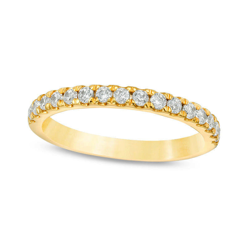 Image of ID 1 038 CT TW Natural Diamond Wedding Band in Solid 10K Yellow Gold