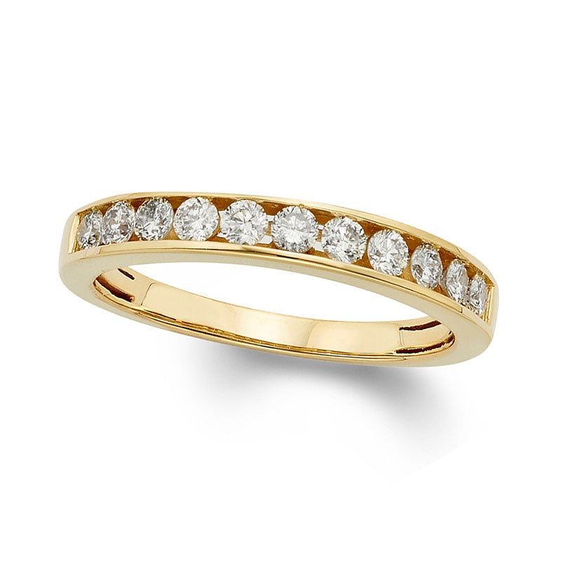 Image of ID 1 050 CT TW Certified Natural Diamond Eleven Stone Anniversary Band in Solid 14K Gold (I/I1)