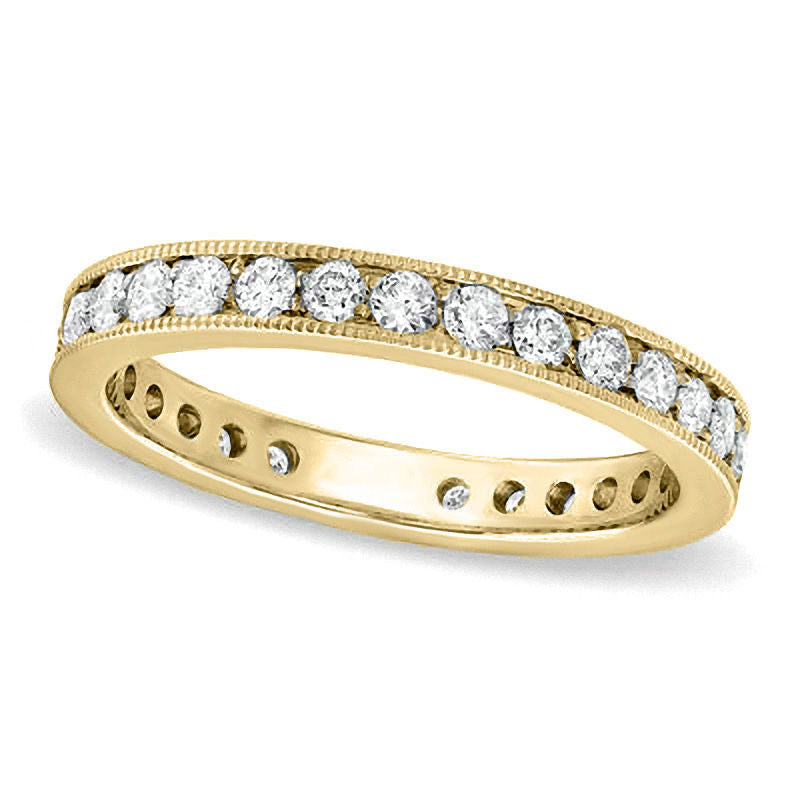 Image of ID 1 050 CT TW Certified Natural Diamond Eternity Wedding Band in Solid 18K Gold (G/SI2)