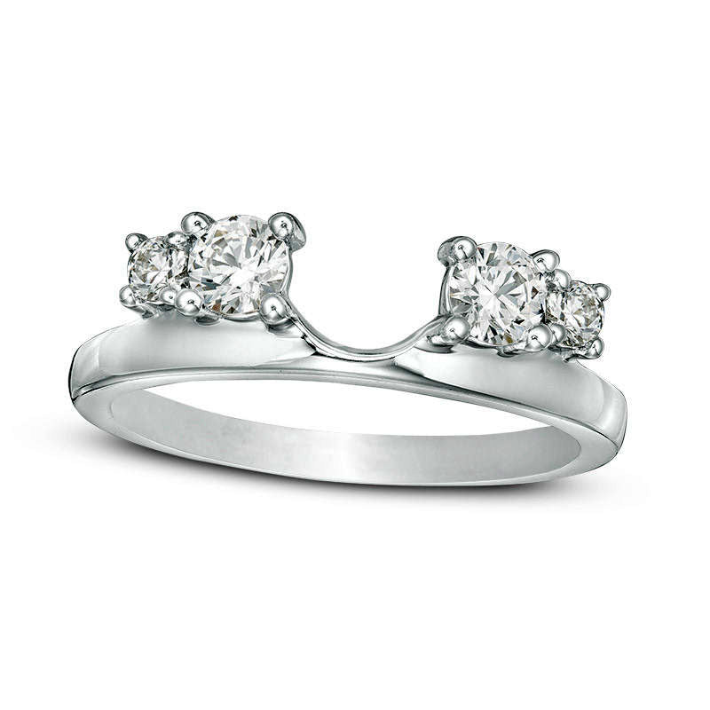 Image of ID 1 050 CT TW Natural Clarity Enhanced Diamond Solitaire Enhancer in Solid 14K White Gold