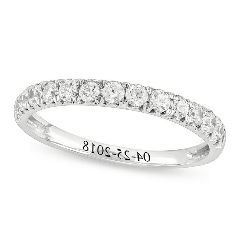 Image of ID 1 050 CT TW Natural Diamond Anniversary Band in Sterling Silver (1 Line)