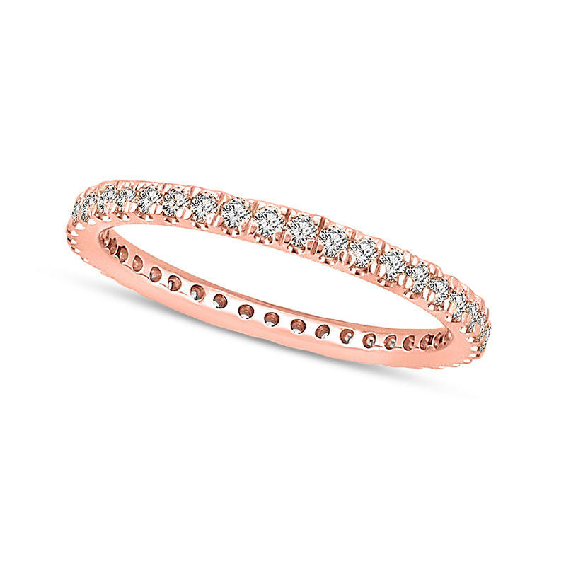 Image of ID 1 050 CT TW Natural Diamond Eternity Anniversary Band in Solid 14K Rose Gold