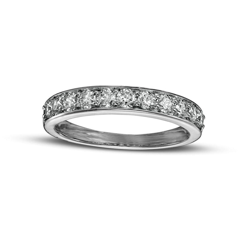 Image of ID 1 063 CT TW Natural Diamond Eleven Stone Anniversary Band in Solid 10K White Gold