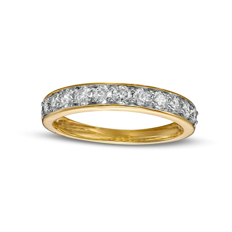 Image of ID 1 063 CT TW Natural Diamond Eleven Stone Anniversary Band in Solid 10K Yellow Gold