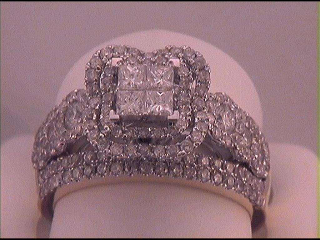 Image of ID 1 1 3/4 CTW-Diamond TESSERA INVISIBLE BRIDAL SET