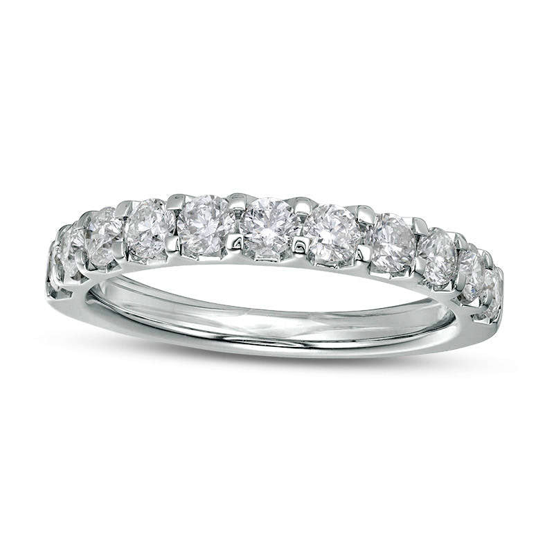 Image of ID 1 10 CT TW Certified Natural Diamond Band in Solid 14K White Gold (I/SI2)