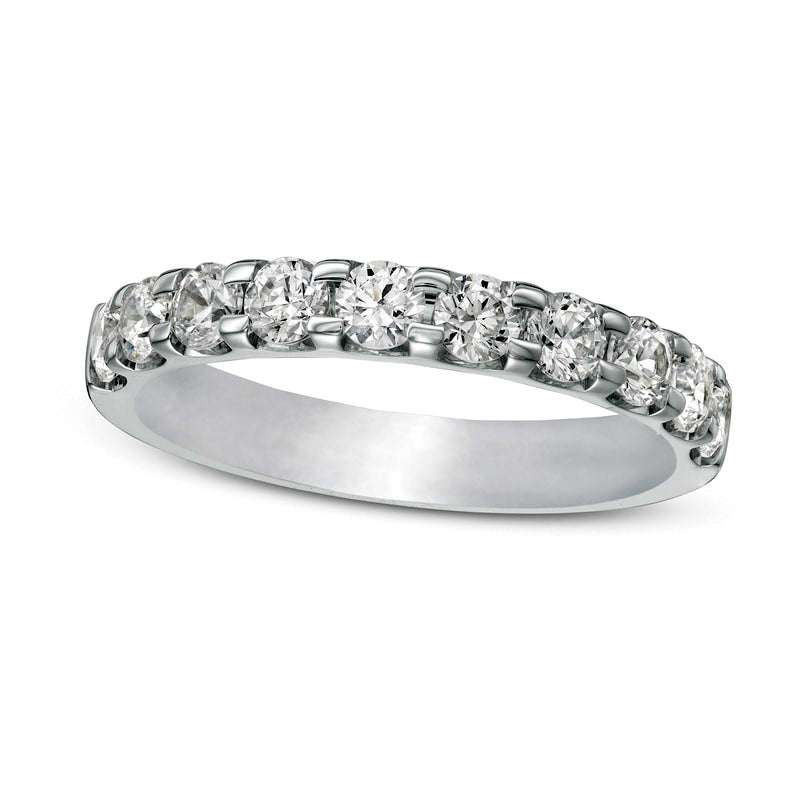 Image of ID 1 10 CT TW Certified Natural Diamond Band in Solid 18K White Gold (I/VS2)