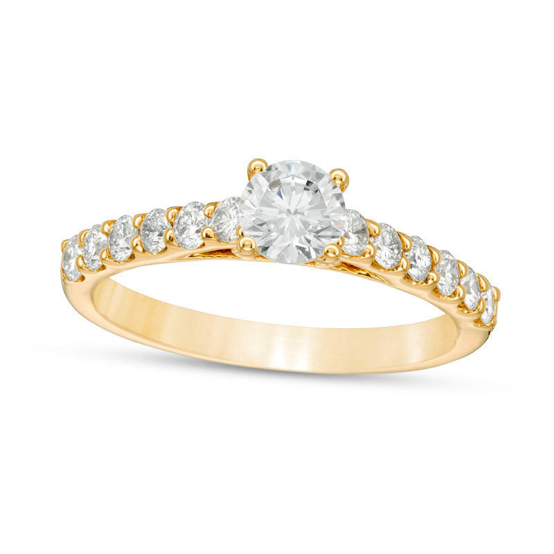Image of ID 1 10 CT TW Certified Natural Diamond Engagement Ring in Solid 14K Gold (I/I1)