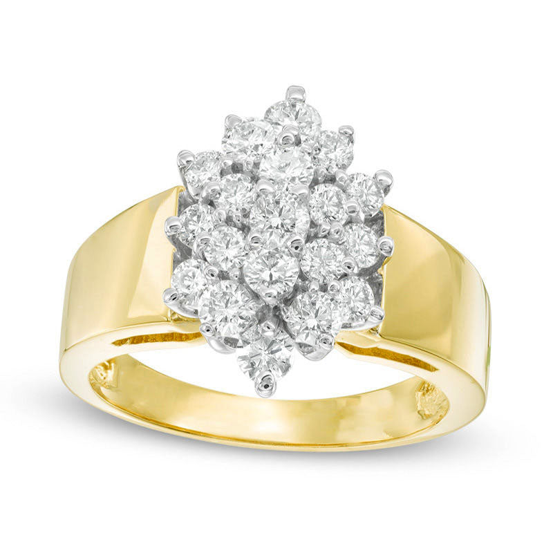 Image of ID 1 10 CT TW Marquise Composite Natural Diamond Engagement Ring in Solid 14K Gold